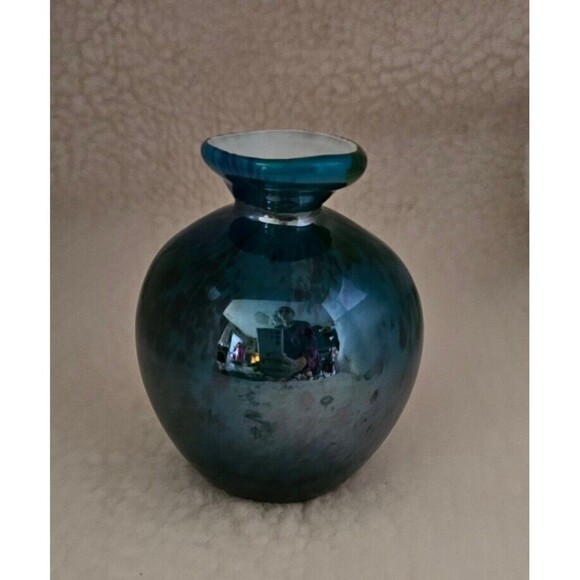 Teal Mixed Color Vase - Picture 5 of 5